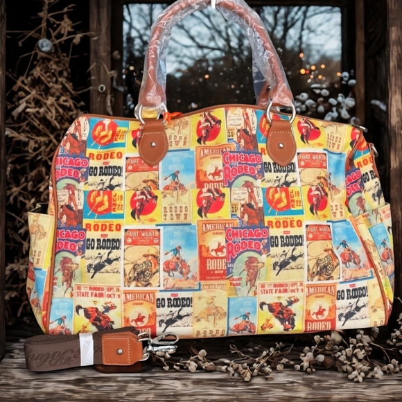 American Bling Rodeo Print Women's Bag NWT - Picture 2 of 2